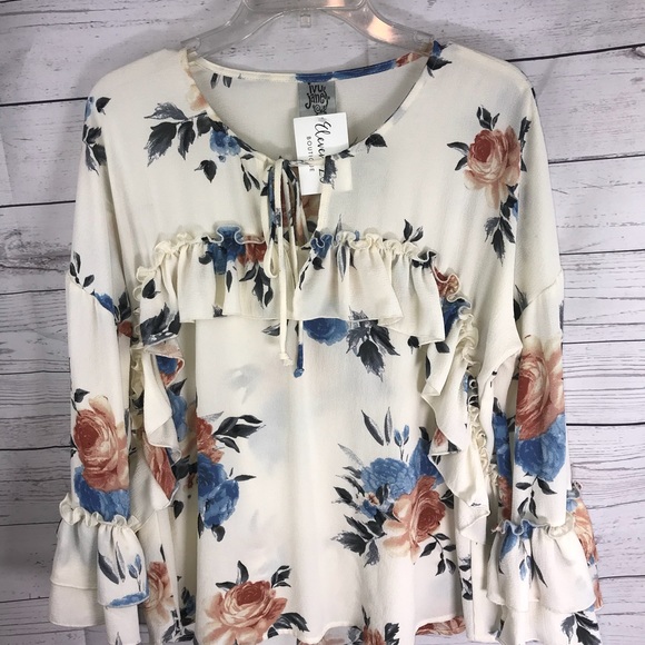 IVY JANE ANTHROPOLOGIE Small floral blouse NEW - Picture 6 of 8